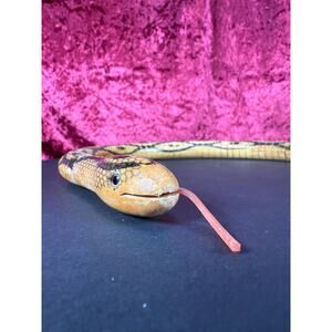 Vintage Collectible Toy - Articulated Wood Snake - Hand Painted - 19.5"